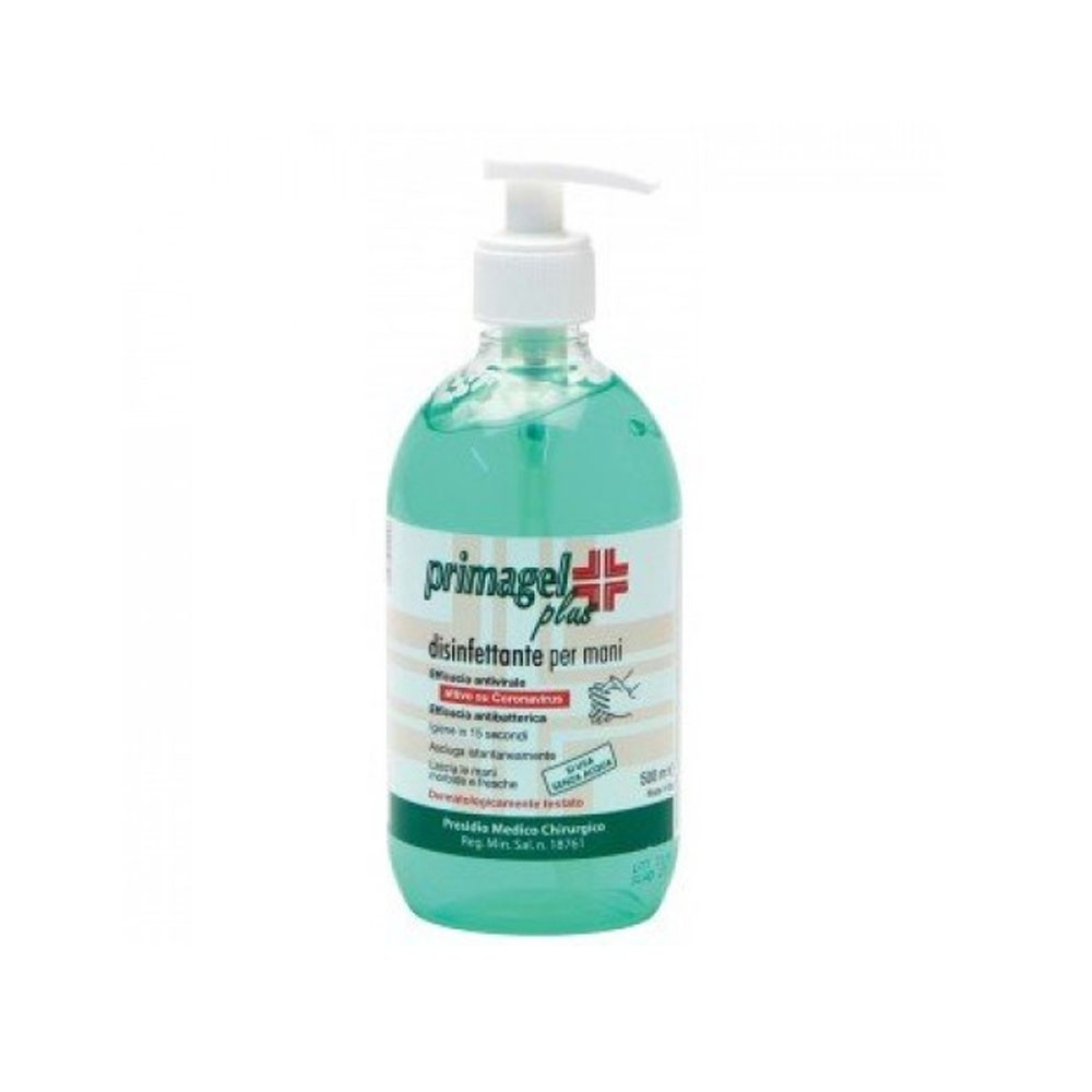 PRIMAGEL PLUS DESINFECTANTE E HIGIENIZANTE DE MANOS 500 ML