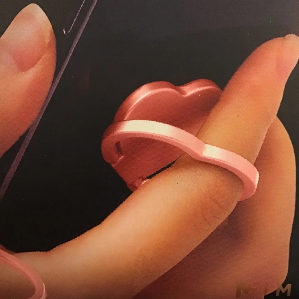ROSE GOLD HEART SHAPED PHONE RING HOLDER NWT