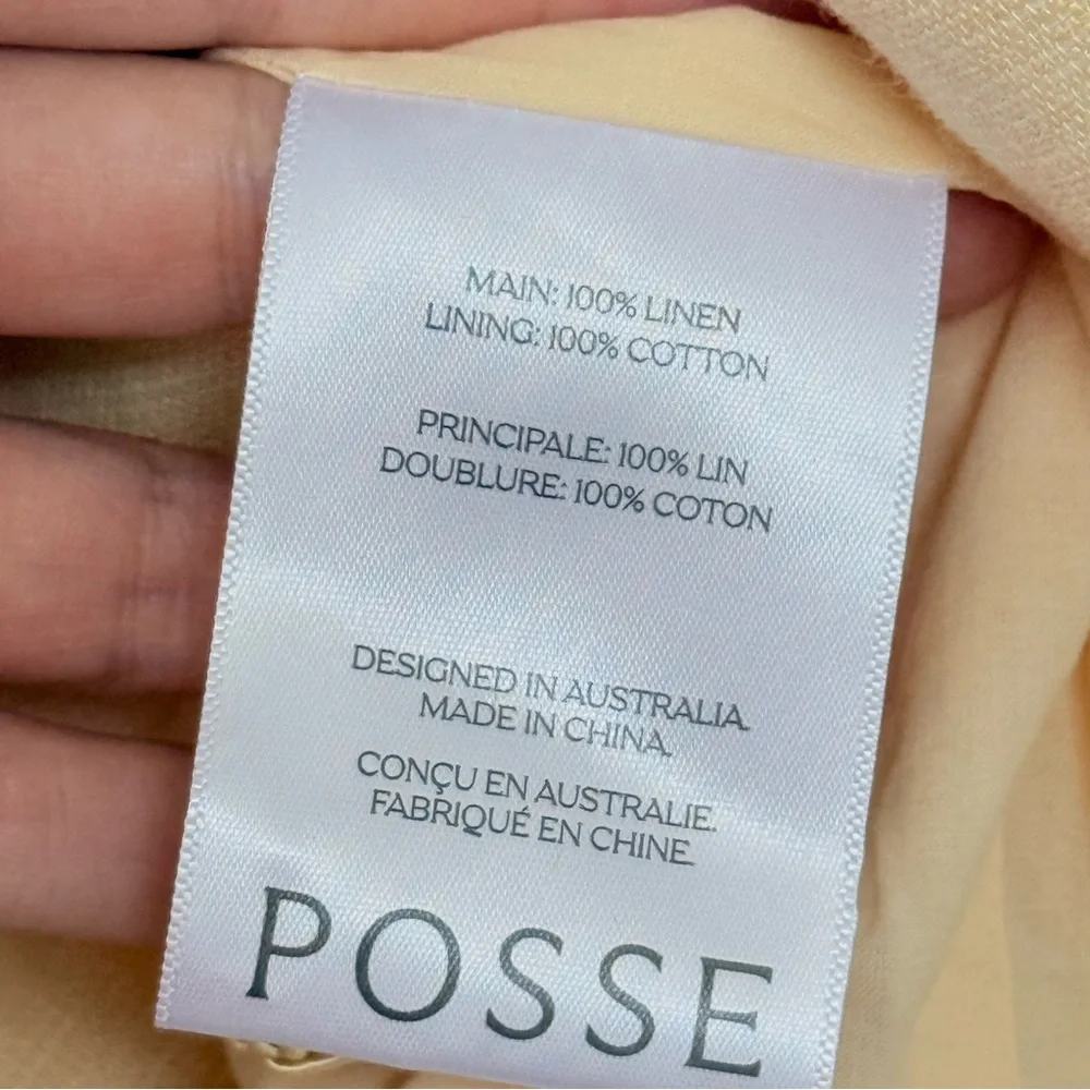 Posse Rio Linen Shift Jacket Dusty Citron Size Large