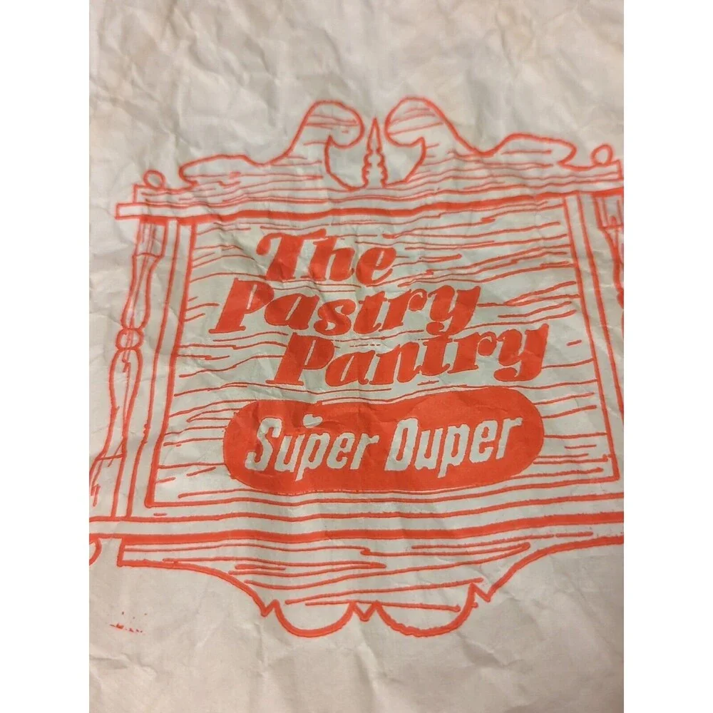 Super Duper Markets The Pastry Pantry Paper Bag White Vintage Buffalo Western NY
