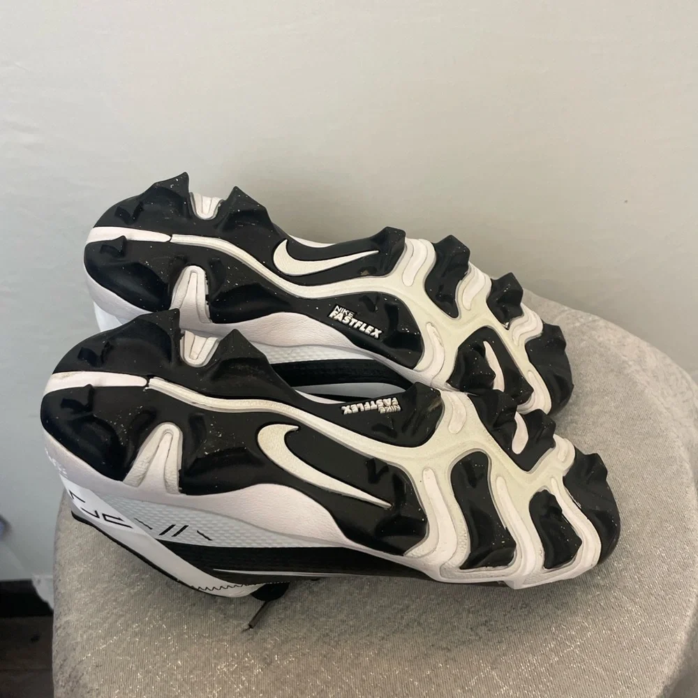 Nike Vapor Edge Youth 5Y Football Cleats Black White (L1)✨✨✨