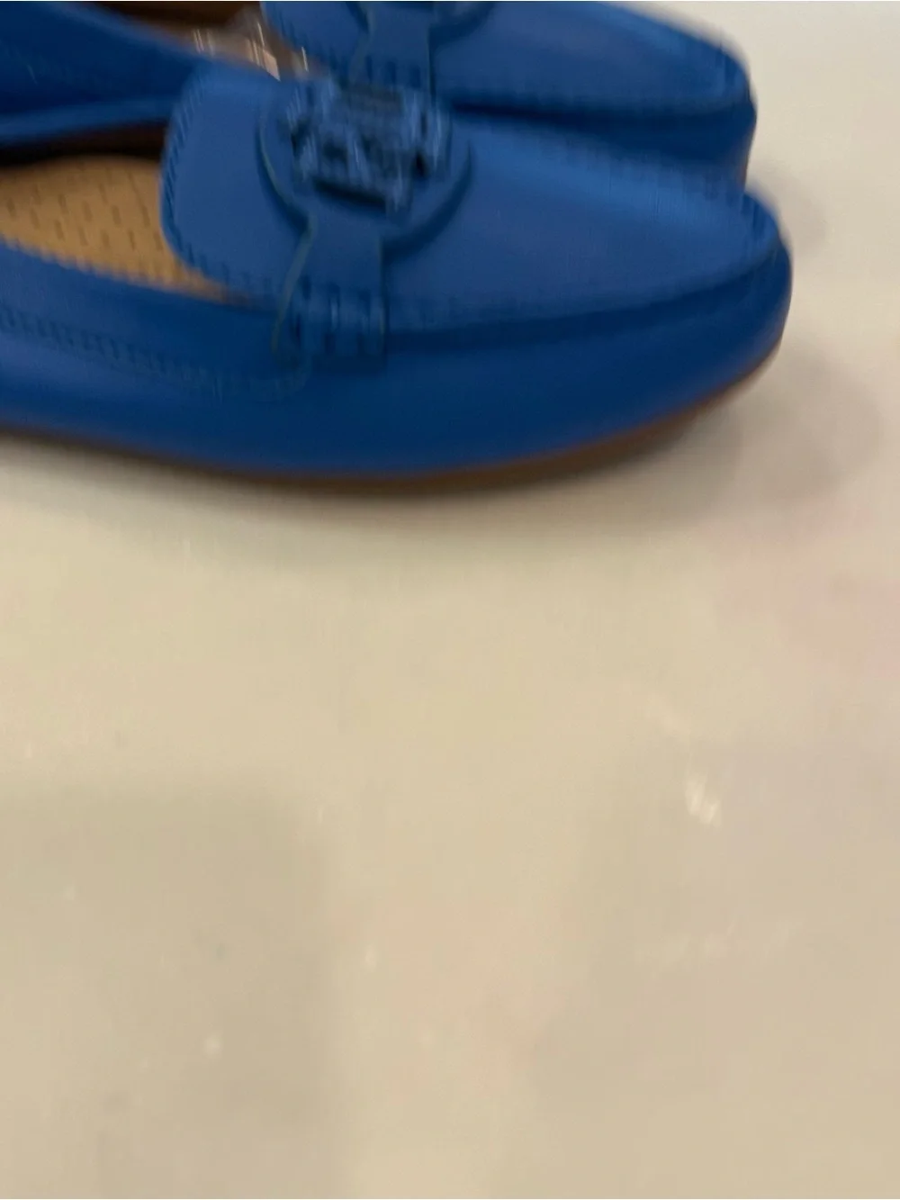 Lauren Ralph Lauren Brynn Driving Loafers Blue Leather Sz 6 NEW