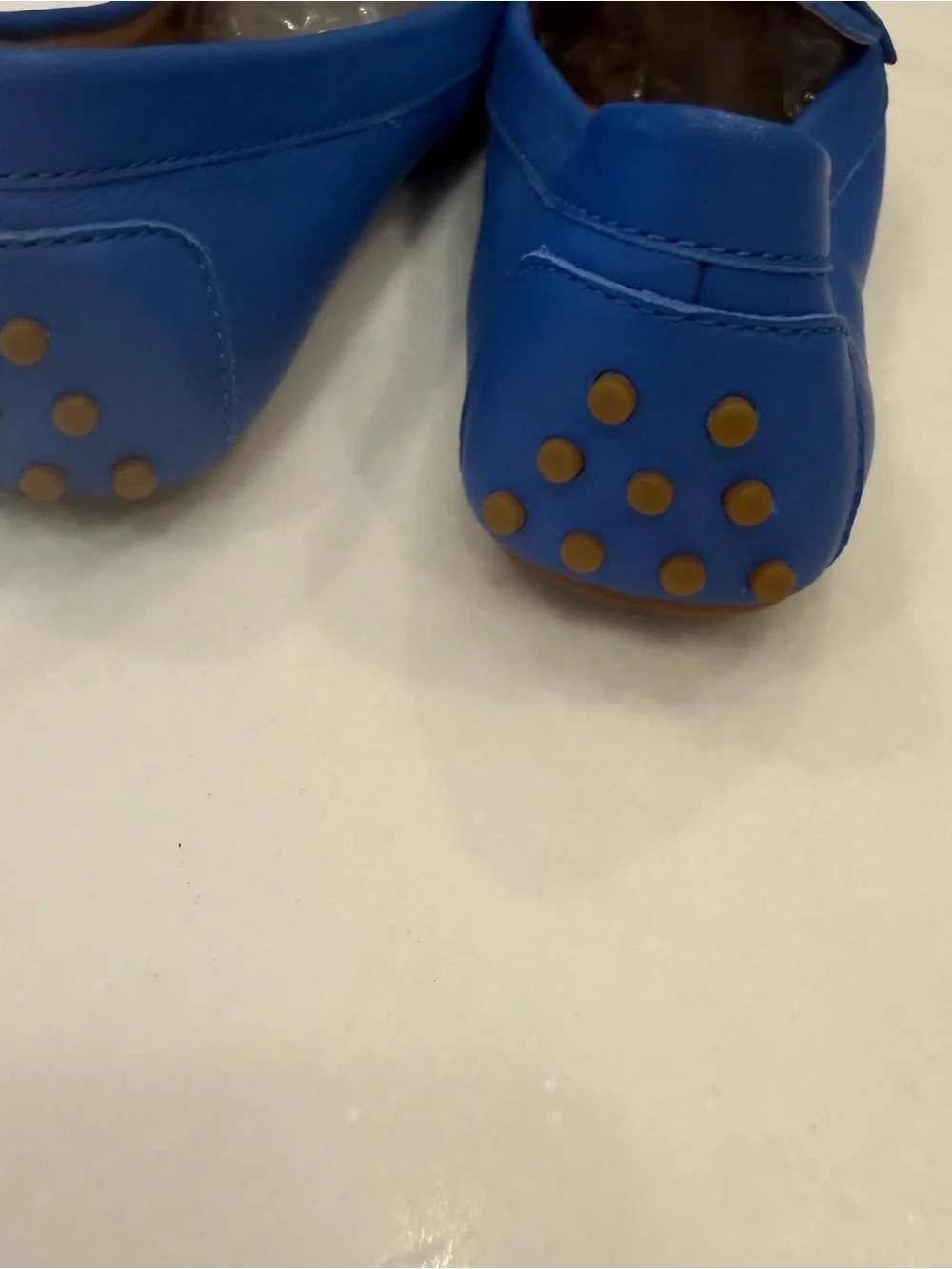 Lauren Ralph Lauren Brynn Driving Loafers Blue Leather Sz 6 NEW