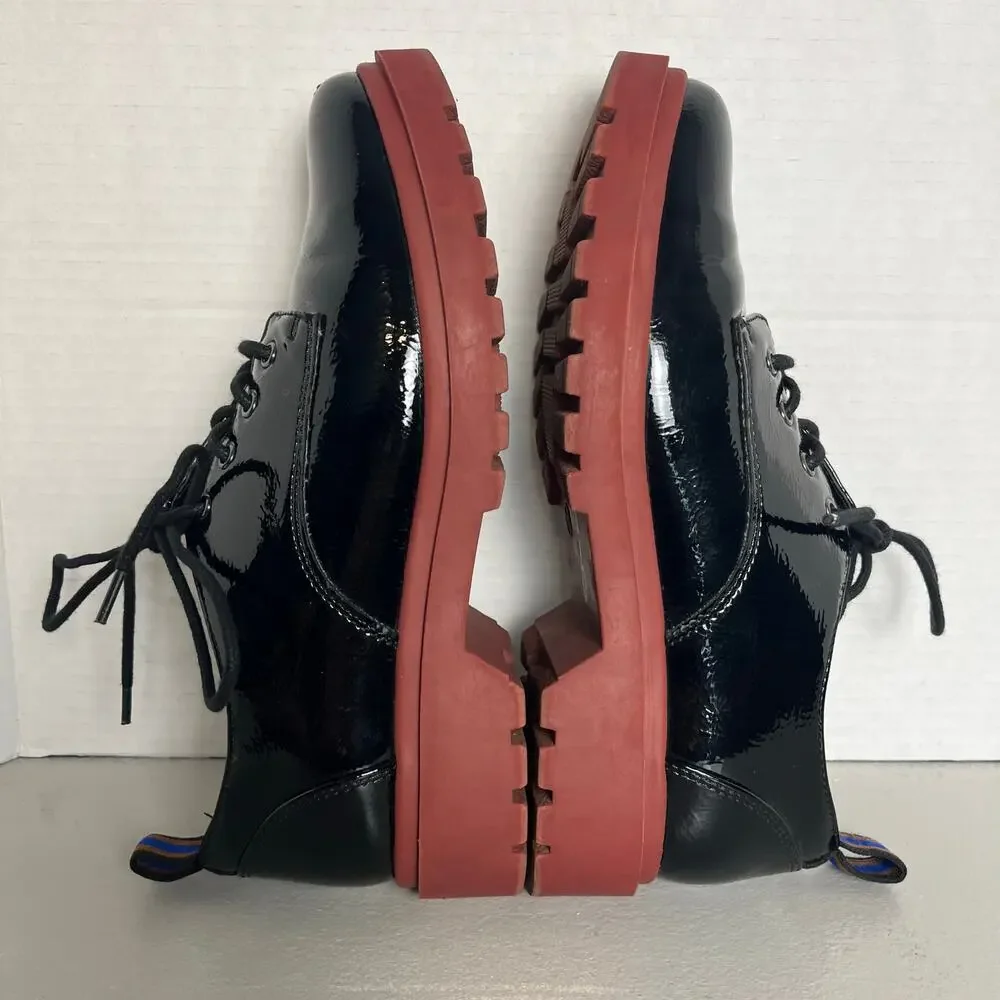 Mix No 6 Black Patent Platform Oxfords Size 7