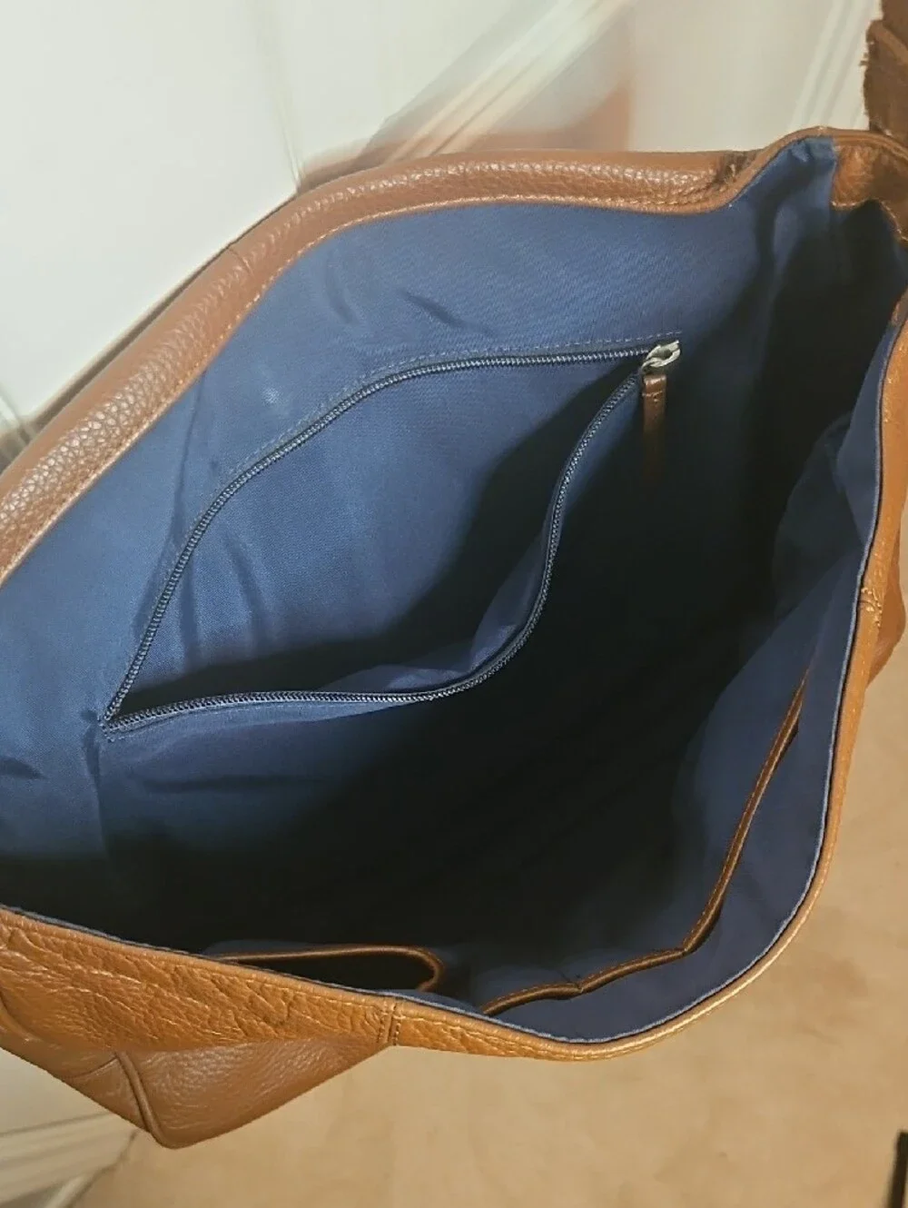 Cole Haan Brown Leather Messenger Bag - Men's Classic Crossbody
