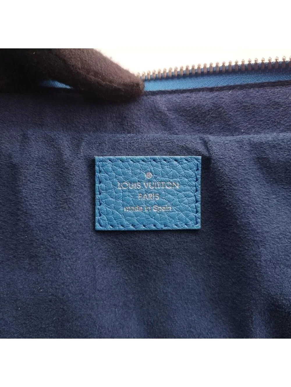 Louis Vuitton Alma Briefcase MM Blue Taurillon Leather