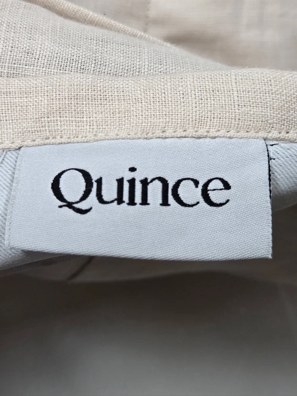 QUINCE Set Of 2 48x96 European Linen True Blackout Curtains Sand 0792