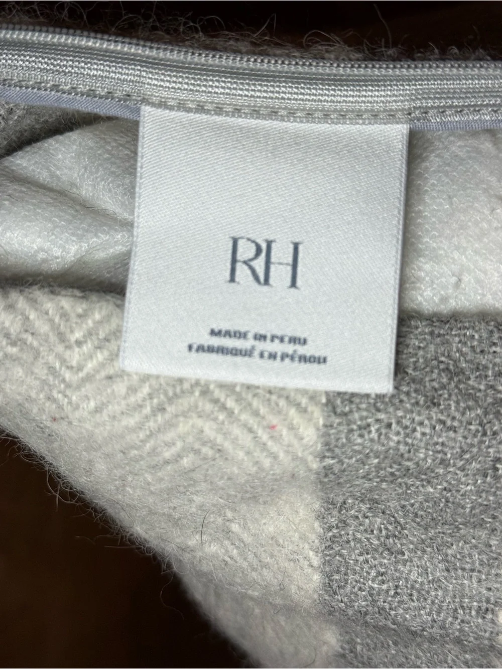 RH x Alicia Adams 100% Alpaca Pillow Cover 24” x 24”