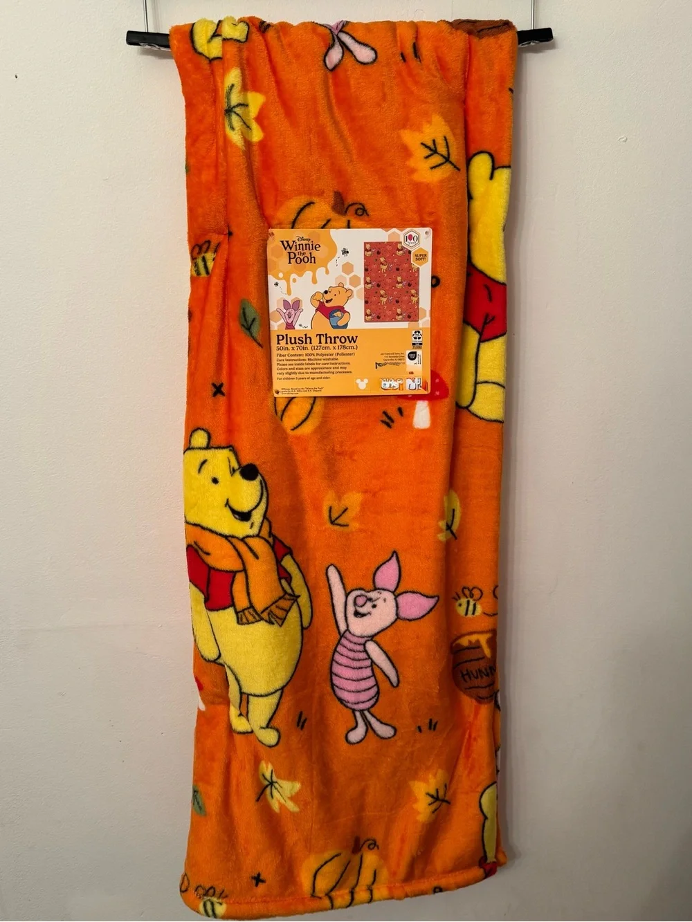 Winnie the Pooh Plush Fall Blanket