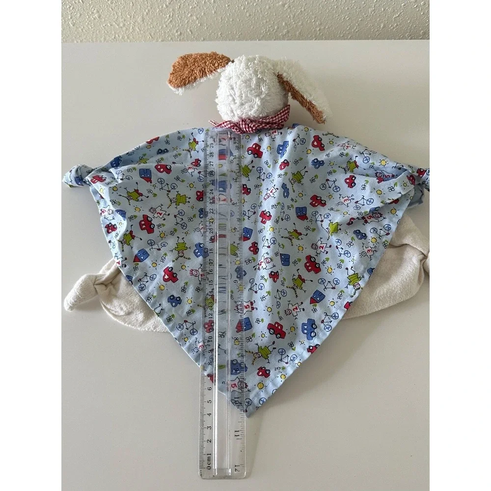 Kathe Kruse Puppy Dog‎ Security Blanket Car Blue Vehicles Cotton Flannel Knotted