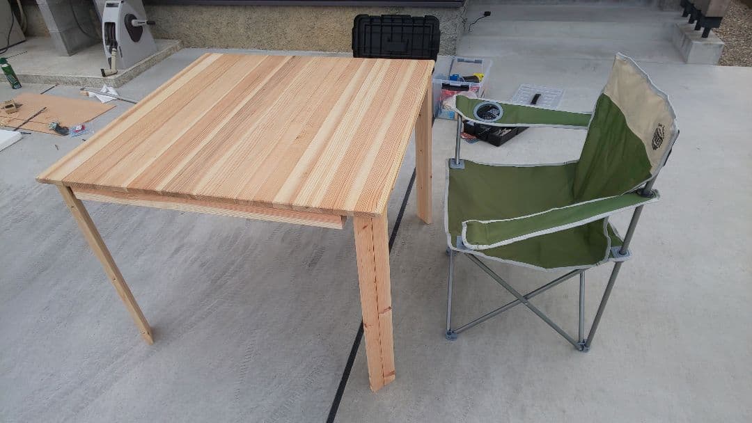 Cedar and Hinoki Folding innocence Table for BBQ, Outdoor, and Casual Use, Unfinished innocence