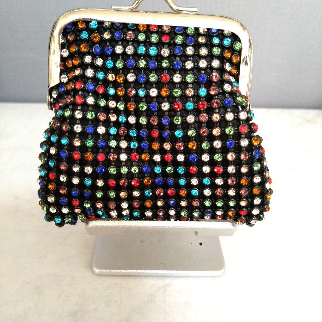 Colorful Stone Embellished Coin Purse - Sparkly